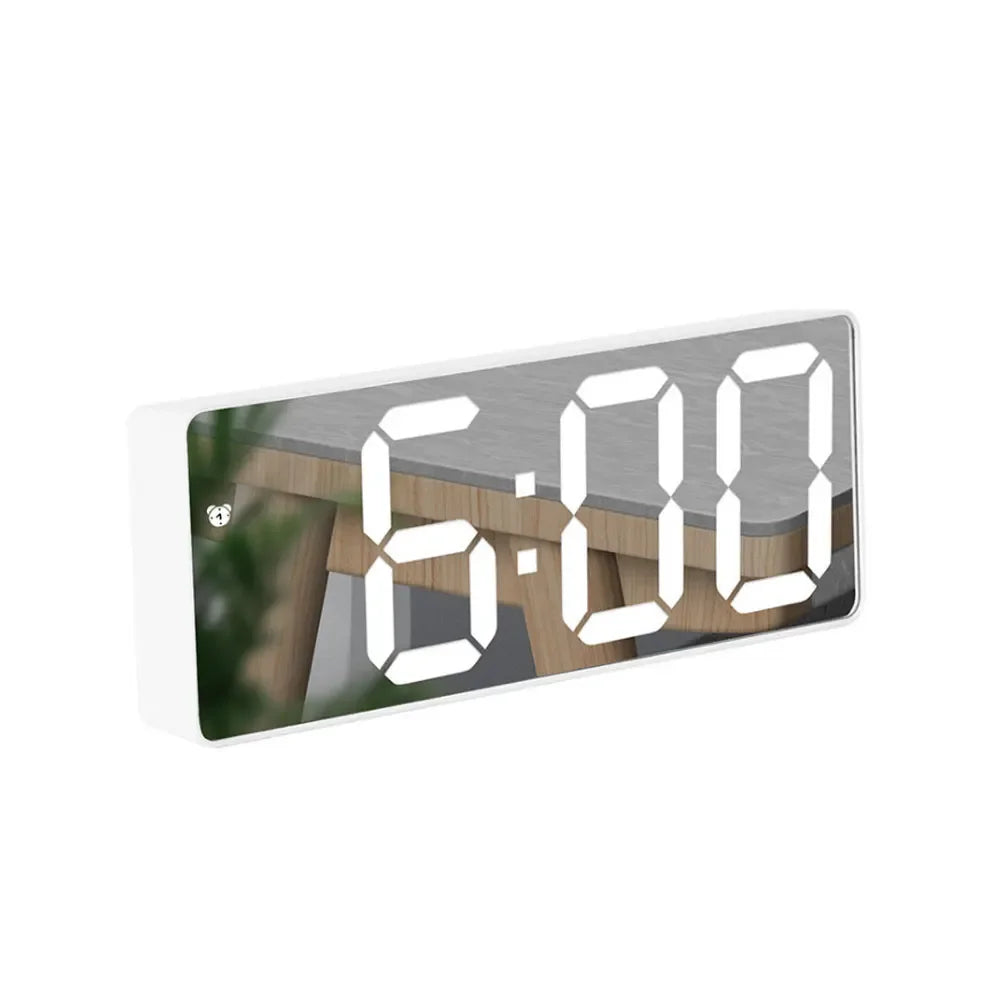 Acrylic/Mirror Alarm Clock Electronic Watch Desk Digital Moment Bedroom Decoration Table And Accessory Smart Hour Led Awakening