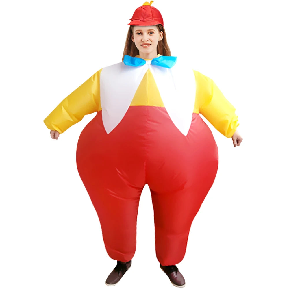 Adult Mascot Clown Inflatable Costume Anime Ballet Dress Suits Carnival Purim Halloween Party Cosplay Costumes for Man Woman