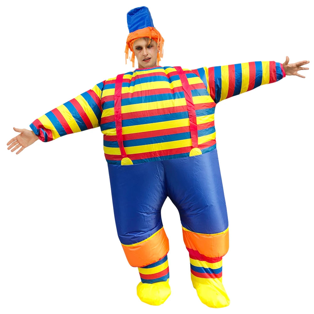 Adult Mascot Clown Inflatable Costume Anime Ballet Dress Suits Carnival Purim Halloween Party Cosplay Costumes for Man Woman