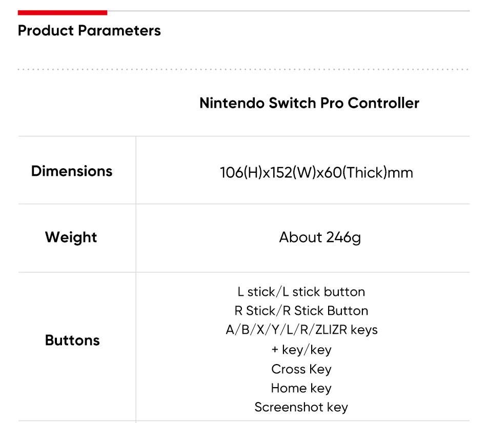 Nintendo Switch Mando Pro Controller Wireless Bluetooth With Con Cable USB For Nintend Switch OLED/Lite Game Joystick
