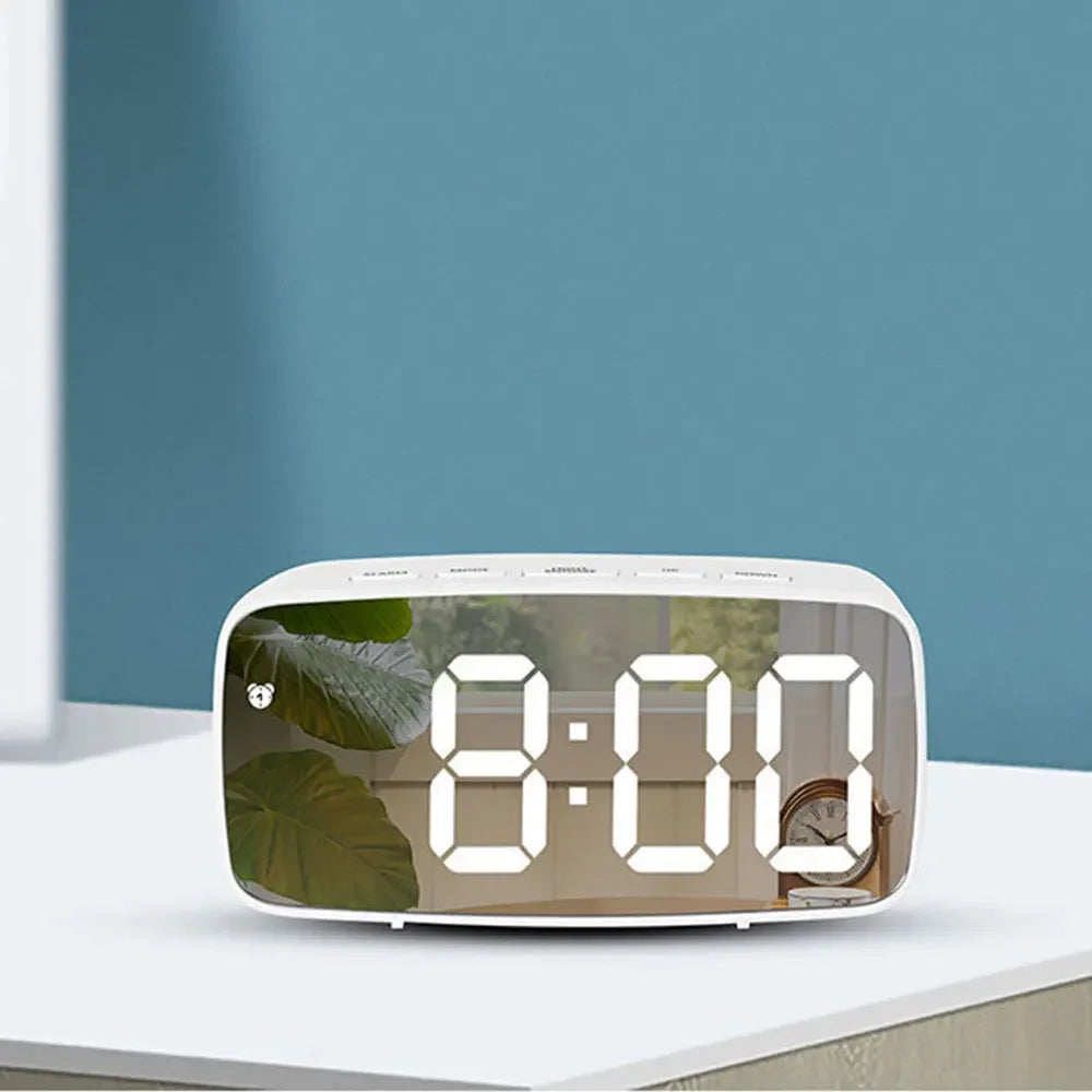 Acrylic/Mirror Alarm Clock Electronic Watch Desk Digital Moment Bedroom Decoration Table And Accessory Smart Hour Led Awakening