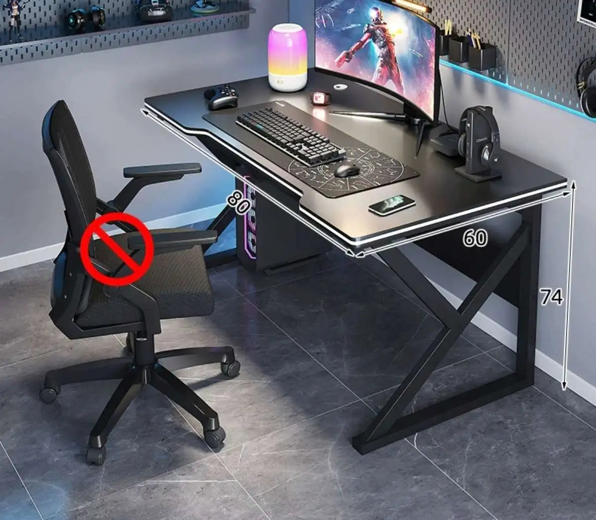 Computer Desk Home Table Bedroom Small Apartment Student Learning Desk Simple Gaming Desks E-Sports Desk Workbench Office Desk