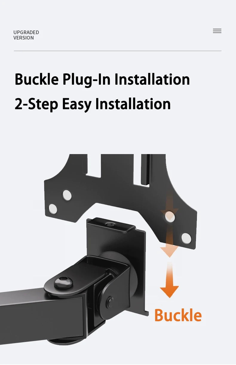 Desktop Dual Monitor Holder Arm Robotic Arm Load 2-9kg Pc Monitor Stand Arm For 13"-27" Screen Display Support Mount Stand