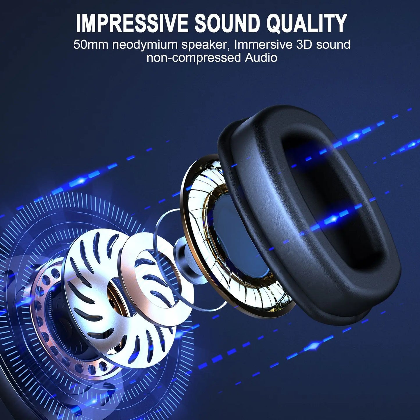 Acinaci Wireless Gaming Headset with Mic 2.4G Bluetooth Headphone USB 3.5mm Wired 3 Modes for PC, PS4, PS5, Mac, Switch