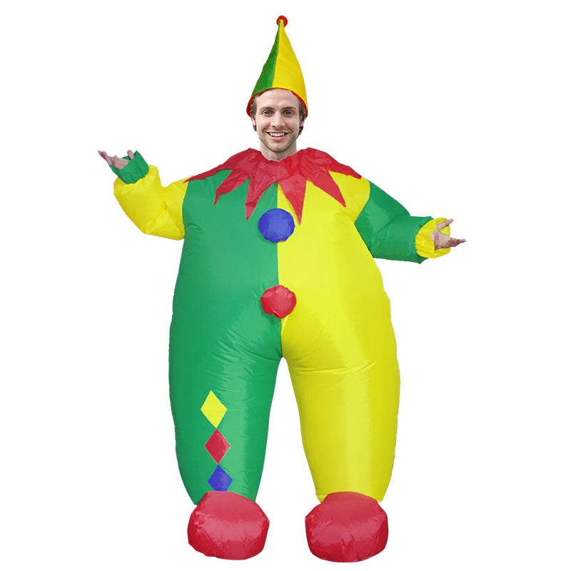 Adult Mascot Clown Inflatable Costume Anime Ballet Dress Suits Carnival Purim Halloween Party Cosplay Costumes for Man Woman