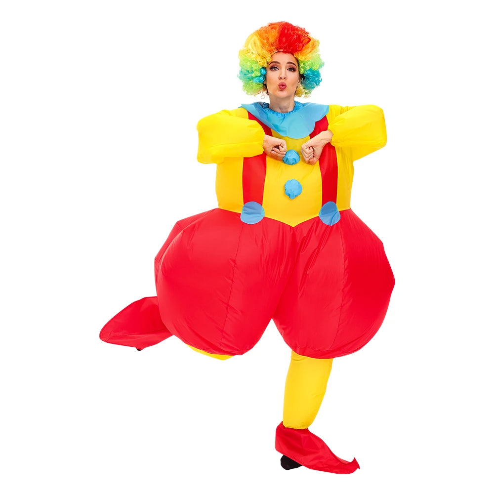 Adult Mascot Clown Inflatable Costume Anime Ballet Dress Suits Carnival Purim Halloween Party Cosplay Costumes for Man Woman