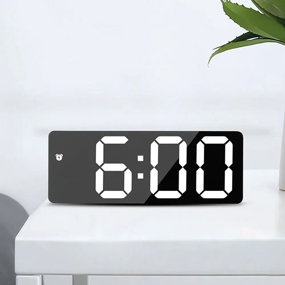 Acrylic/Mirror Alarm Clock Electronic Watch Desk Digital Moment Bedroom Decoration Table And Accessory Smart Hour Led Awakening