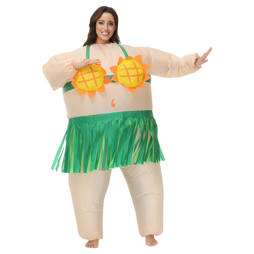 Adult Mascot Clown Inflatable Costume Anime Ballet Dress Suits Carnival Purim Halloween Party Cosplay Costumes for Man Woman
