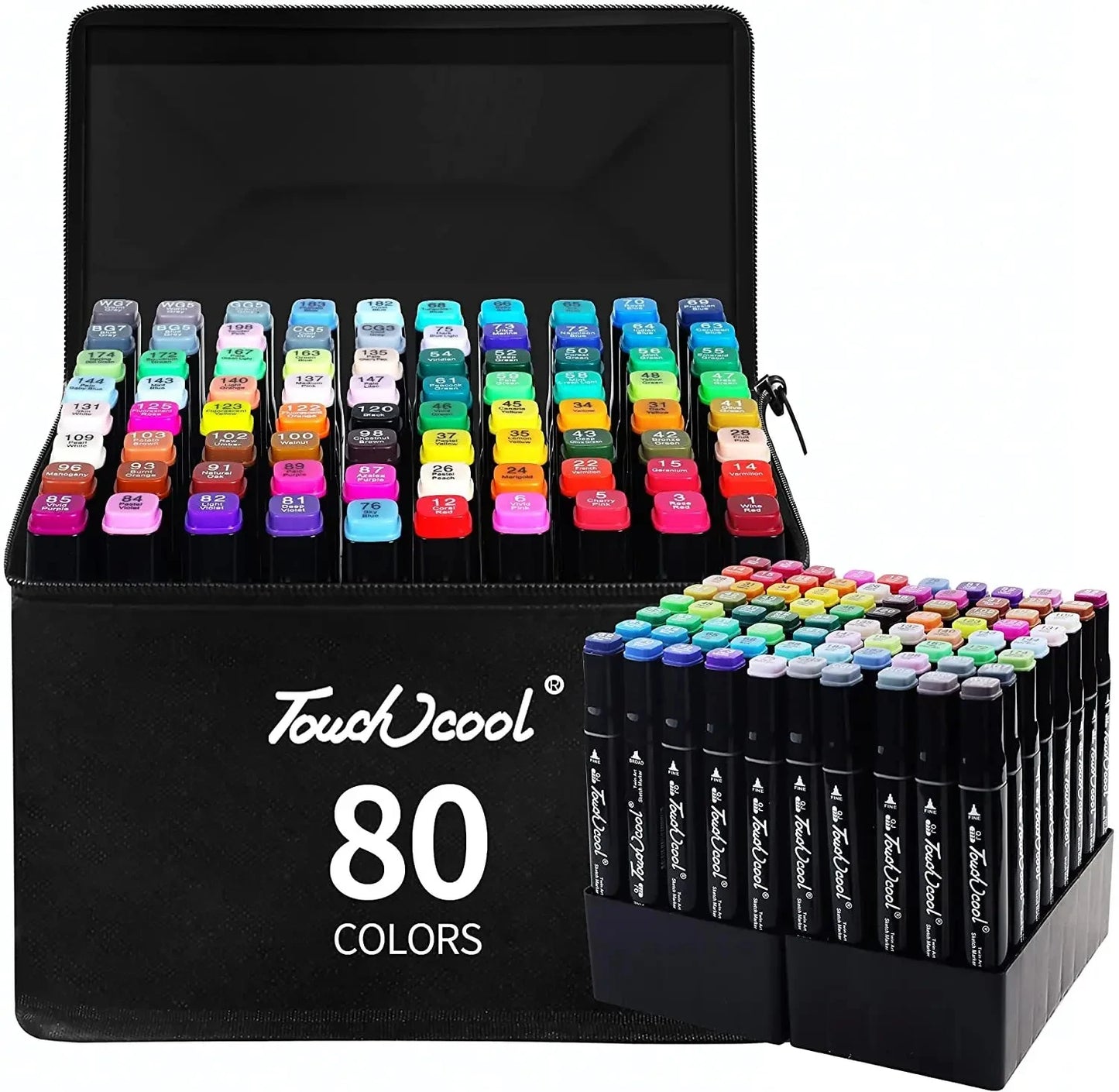 24-80 Colors Double Headed Oily Art Marker Pen Set for Draw Sketching Oily Tip Based Markers Graffiti Manga School Art Supplies