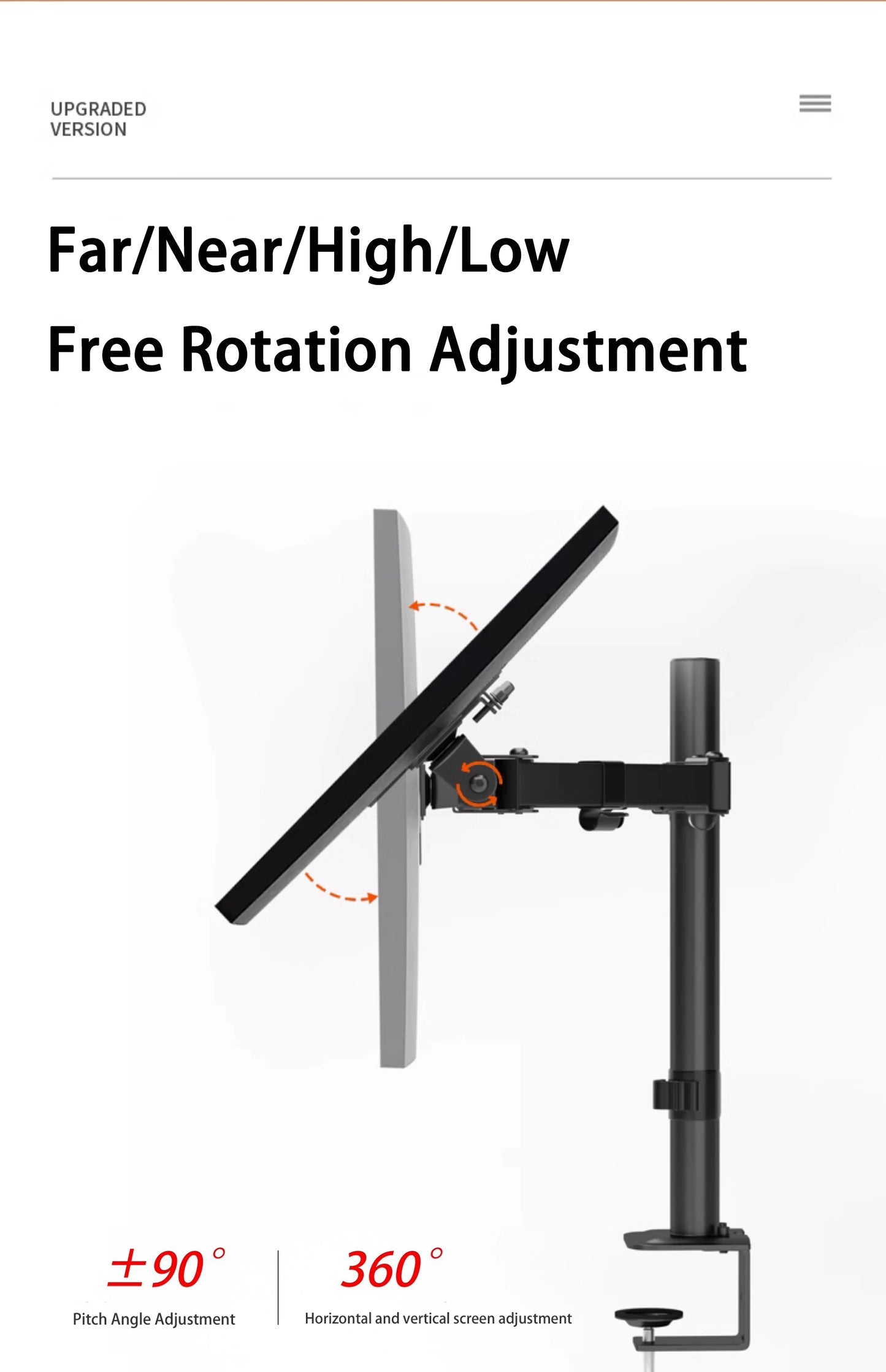 Desktop Dual Monitor Holder Arm Robotic Arm Load 2-9kg Pc Monitor Stand Arm For 13"-27" Screen Display Support Mount Stand