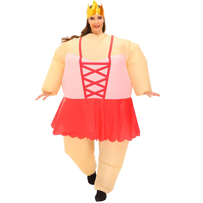 Adult Mascot Clown Inflatable Costume Anime Ballet Dress Suits Carnival Purim Halloween Party Cosplay Costumes for Man Woman