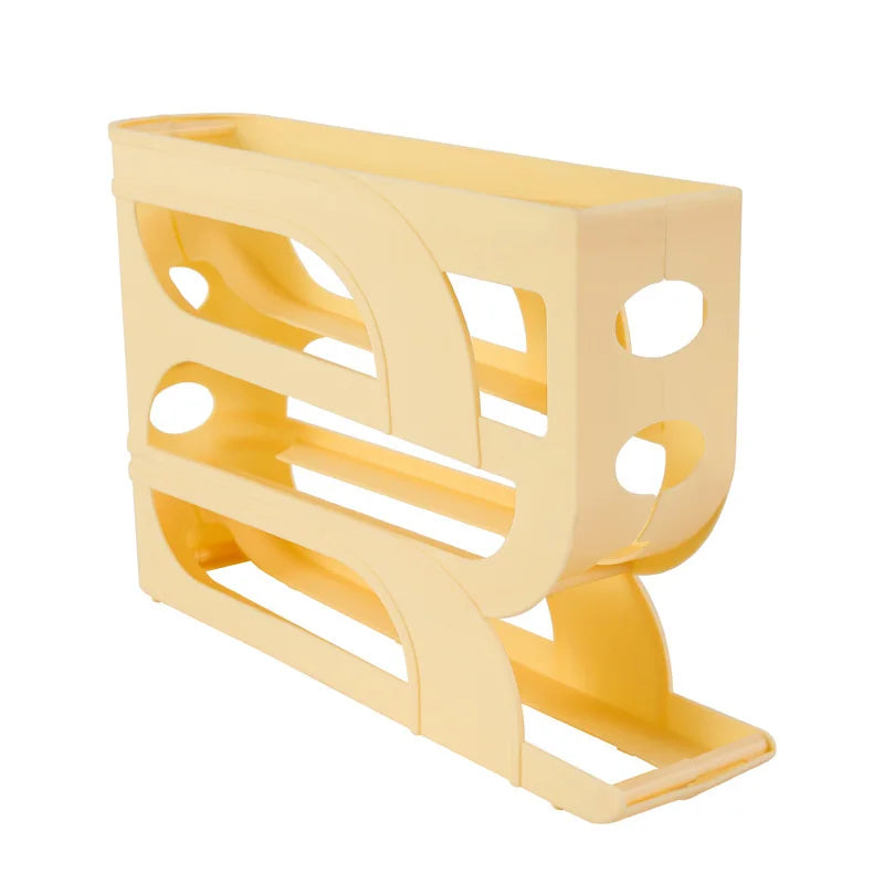 Automatic Roll-out Egg Storage Device Household Refrigerator Storage Box Egg Box Can Hold 30 Eggs High Quality Egg Rack Kitchen