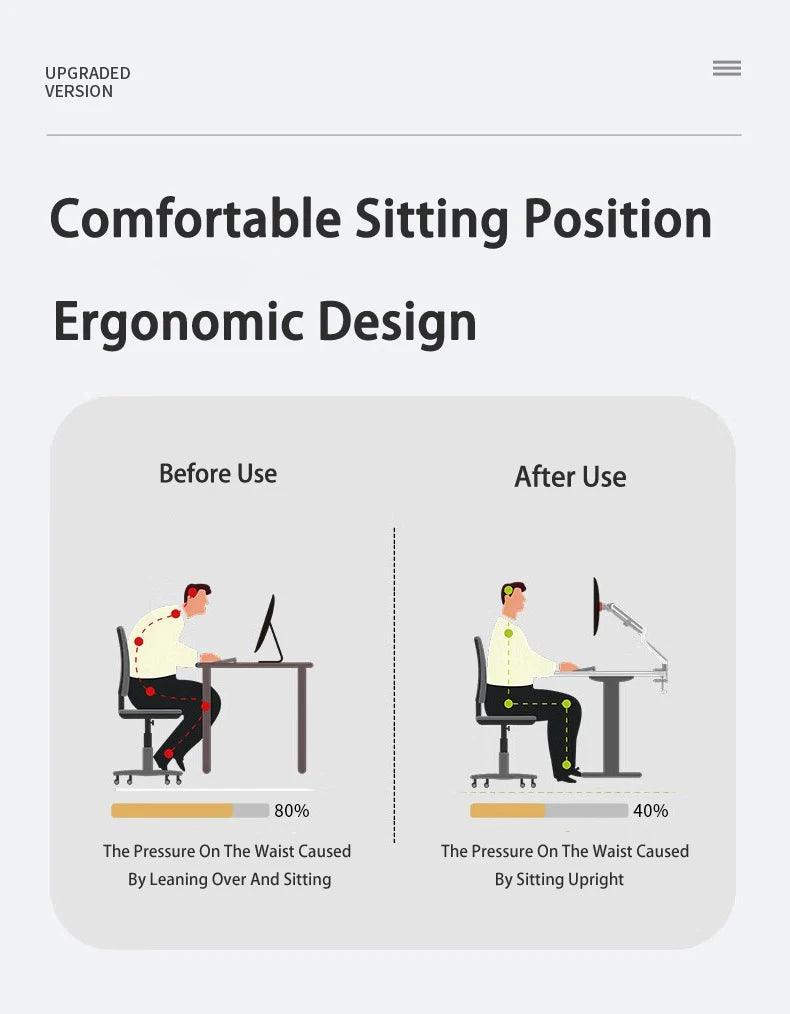 Desktop Dual Monitor Holder Arm Robotic Arm Load 2-9kg Pc Monitor Stand Arm For 13"-27" Screen Display Support Mount Stand