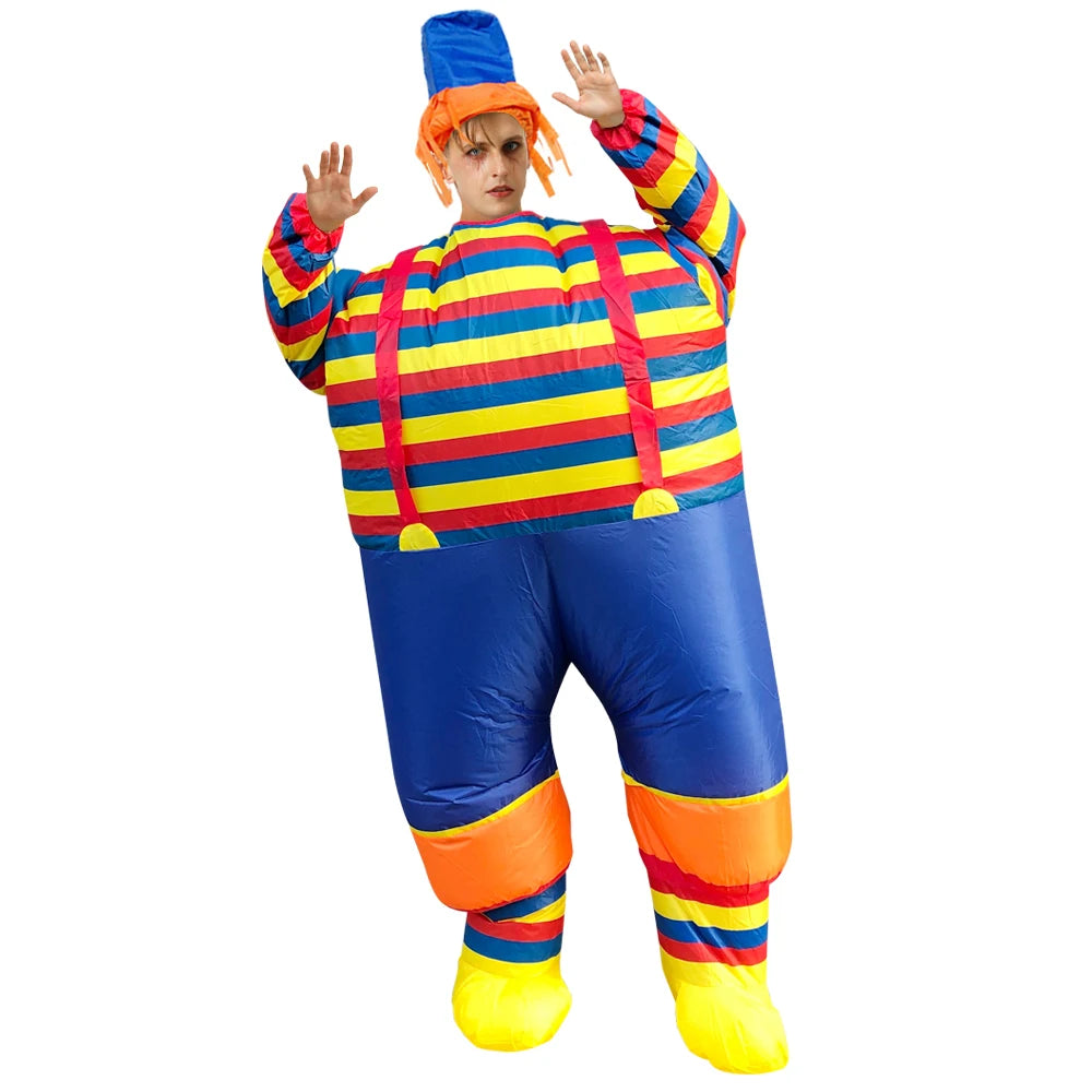 Adult Mascot Clown Inflatable Costume Anime Ballet Dress Suits Carnival Purim Halloween Party Cosplay Costumes for Man Woman
