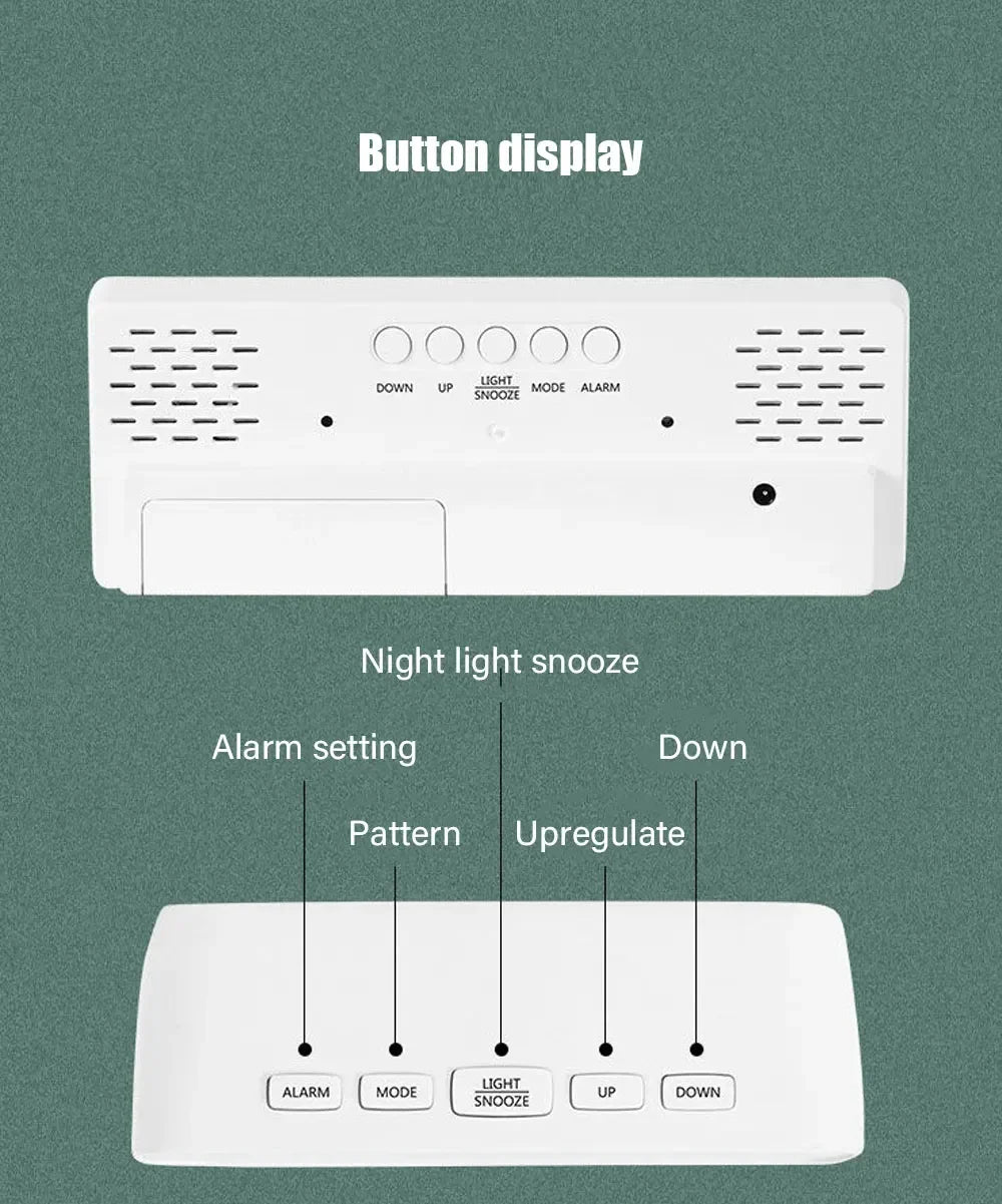 Acrylic/Mirror Alarm Clock Electronic Watch Desk Digital Moment Bedroom Decoration Table And Accessory Smart Hour Led Awakening