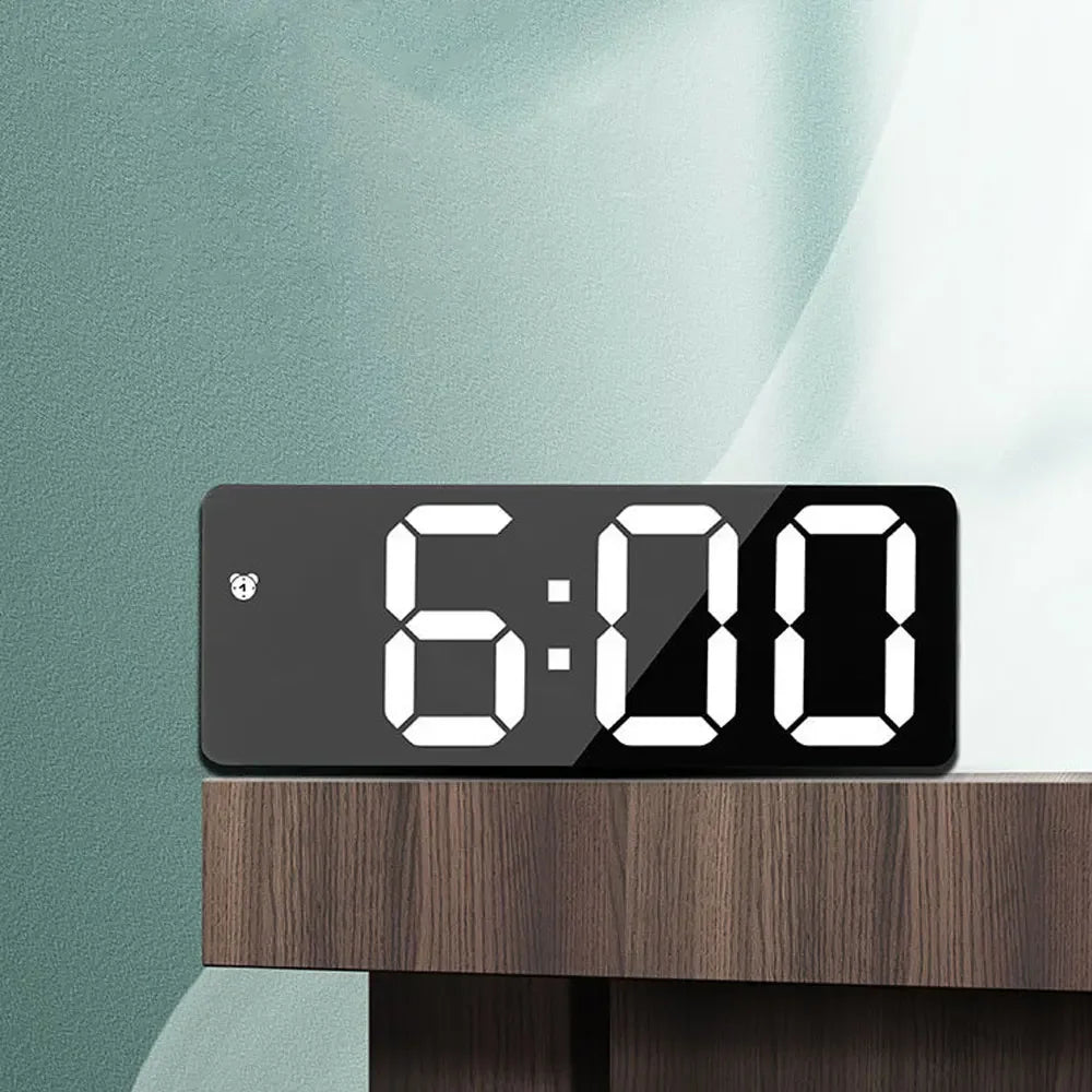 Acrylic/Mirror Alarm Clock Electronic Watch Desk Digital Moment Bedroom Decoration Table And Accessory Smart Hour Led Awakening