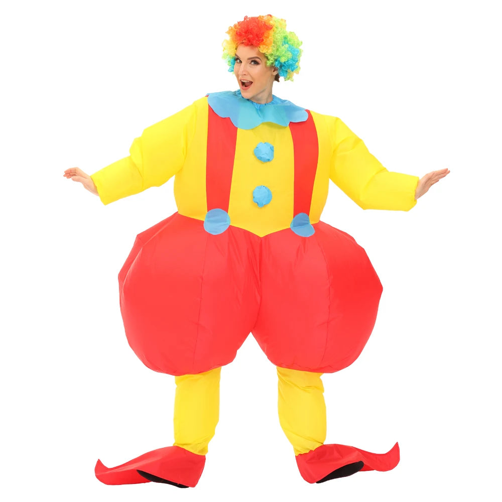 Adult Mascot Clown Inflatable Costume Anime Ballet Dress Suits Carnival Purim Halloween Party Cosplay Costumes for Man Woman
