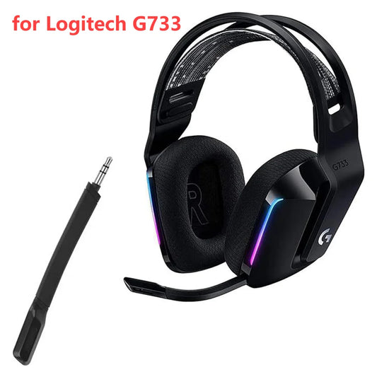 3.5mm Wireless Headset Mic Replacement Wireless Gaming Headset Mic for Logitech G733 Gaming Headphones Clear Noise Reduction Mic