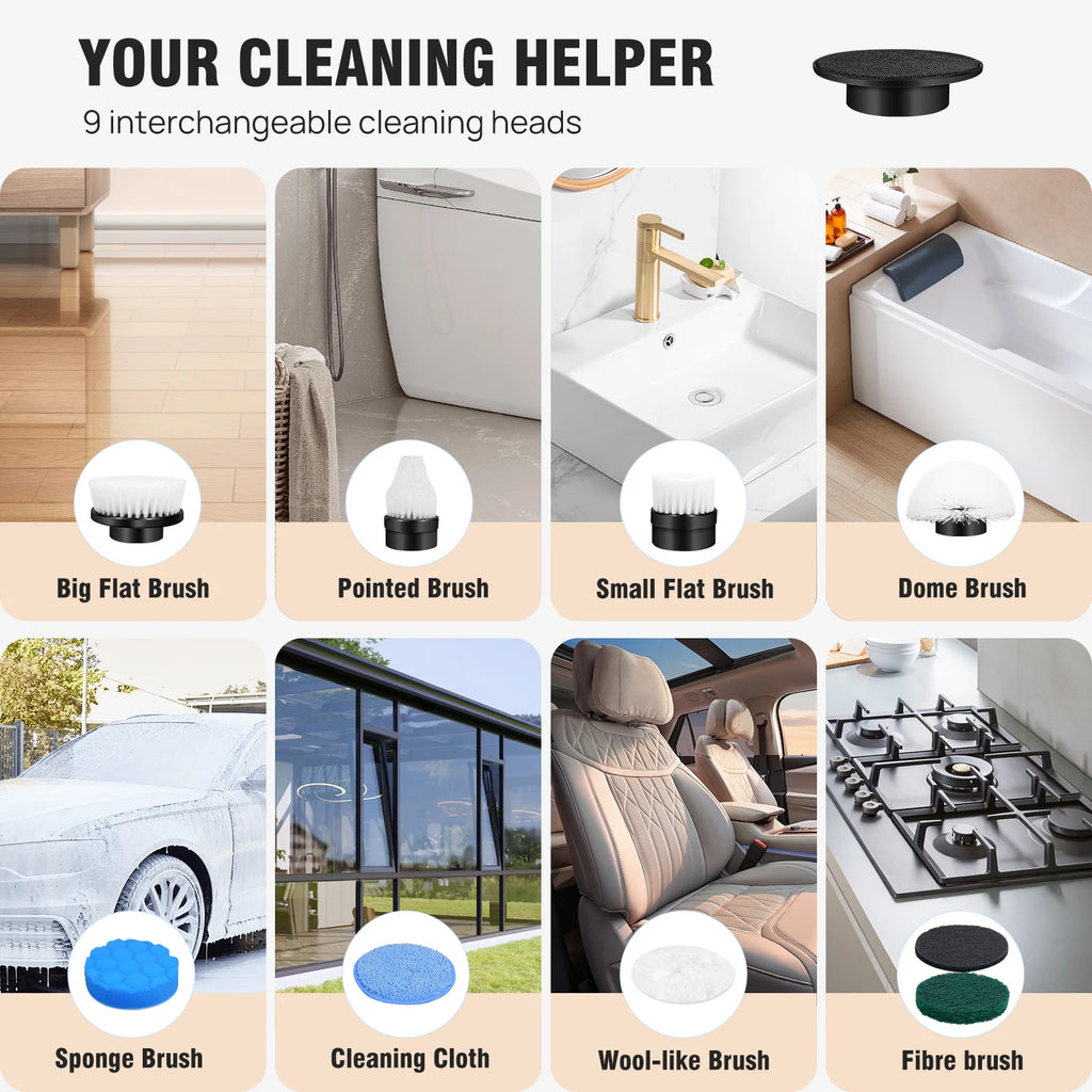 Brosse de Nettoyage Électrique Multifonction – Édition PRO