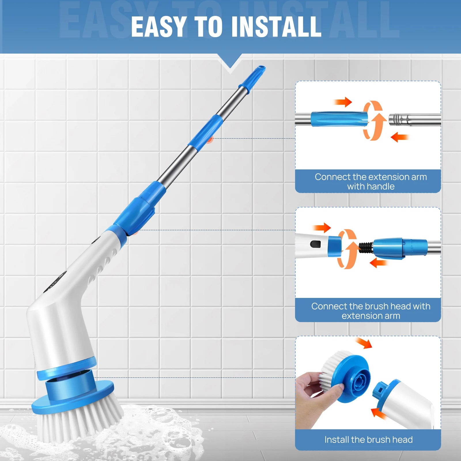 Brosse de Nettoyage Électrique Multifonction – Édition PRO