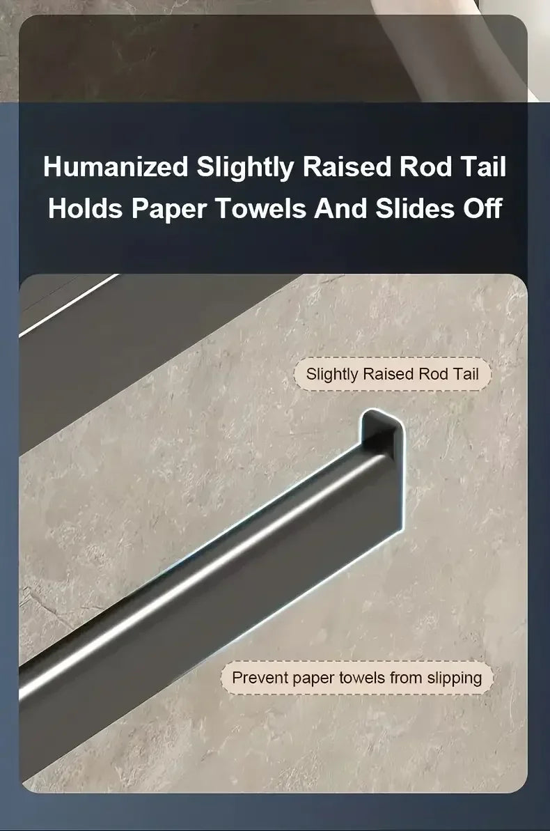 Support Mural Multifonction Sans Perçage – Porte-Serviettes & Distributeur Papier Design